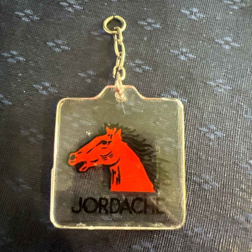 Jordache Key Ring Keychain Missing Larger Ring Horse Vintage